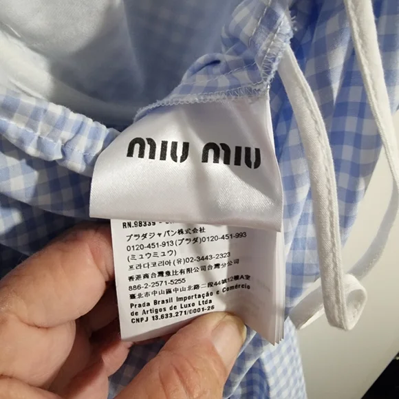 ✨️HOST PICK ✨️Miu Miu by Prada Gingham size 44 (aus 16)Cotton dress. - Picture 6 of 8